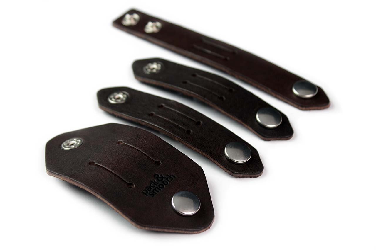 Kabel Organizer Set aus Leder - 4er Set Farbe: Hellbraun Pack & Smooch