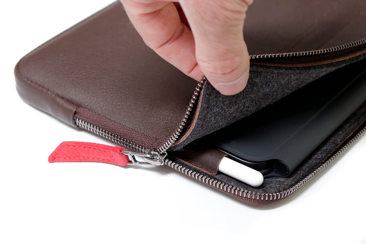 iPad Pro und Air Hülle ANGUS aus Leder Farbe: Hellbraun Größe: iPad Pro/Air 11 / 10.9 + Magic Keyboard Pack & Smooch