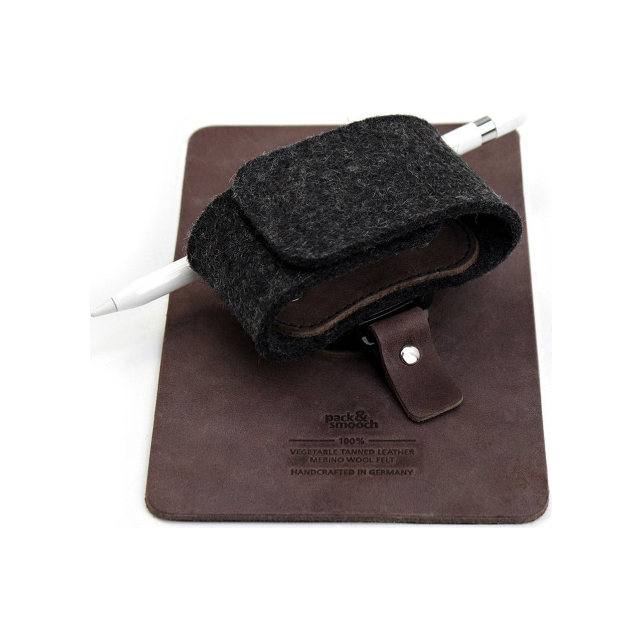 iPad Halter TABSTRAP mit Handschlaufe Farbe: Dunkelgrau-Dunkelbraun Pack & Smooch