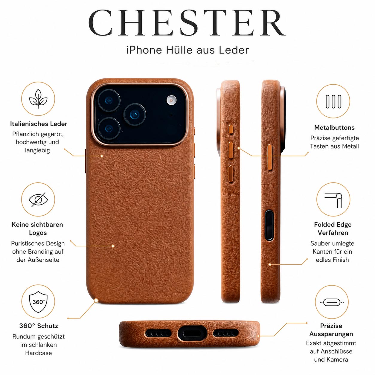 iPhone Lederhülle CHESTER