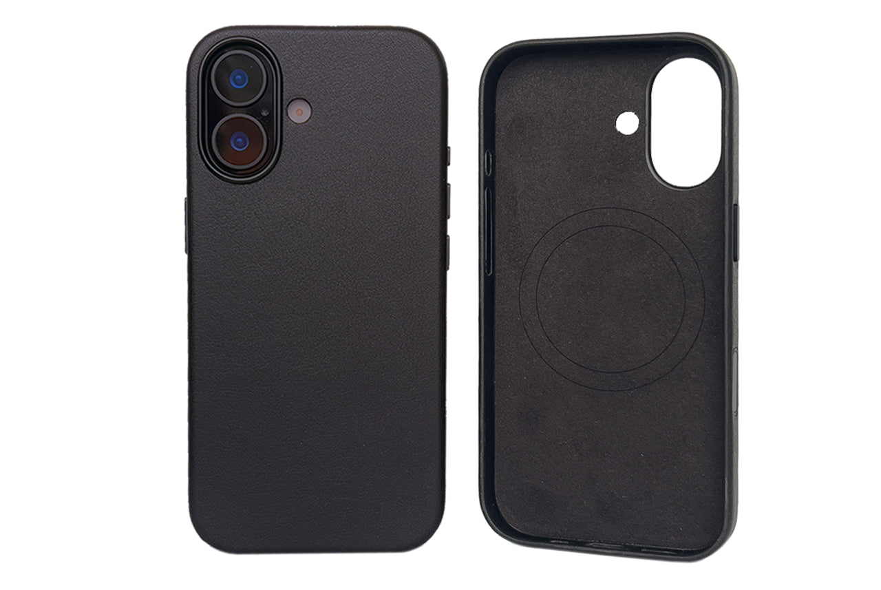 iPhone Lederhülle CHESTER - Leder oder Alcantara case Farbe: Schwarz Größe: iPhone 17 Pack & Smooch