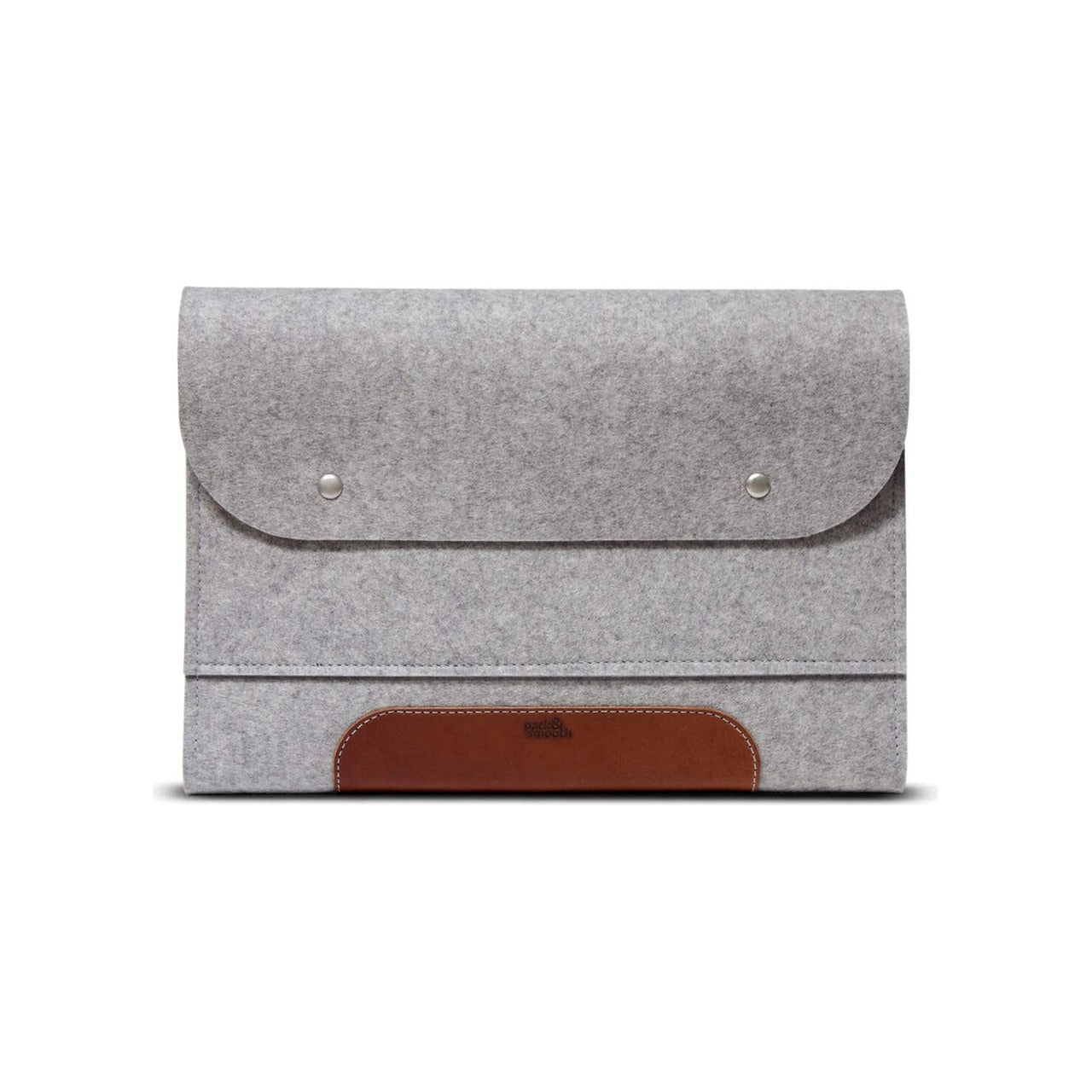 MacBook / Laptop / iPad Tasche CORRIEDALE aus Wollfilz und Leder Farbe: Hellgrau-Hellbraun Wähle deine Größe: S-L (11Zoll-16Zoll) Pack & Smooch