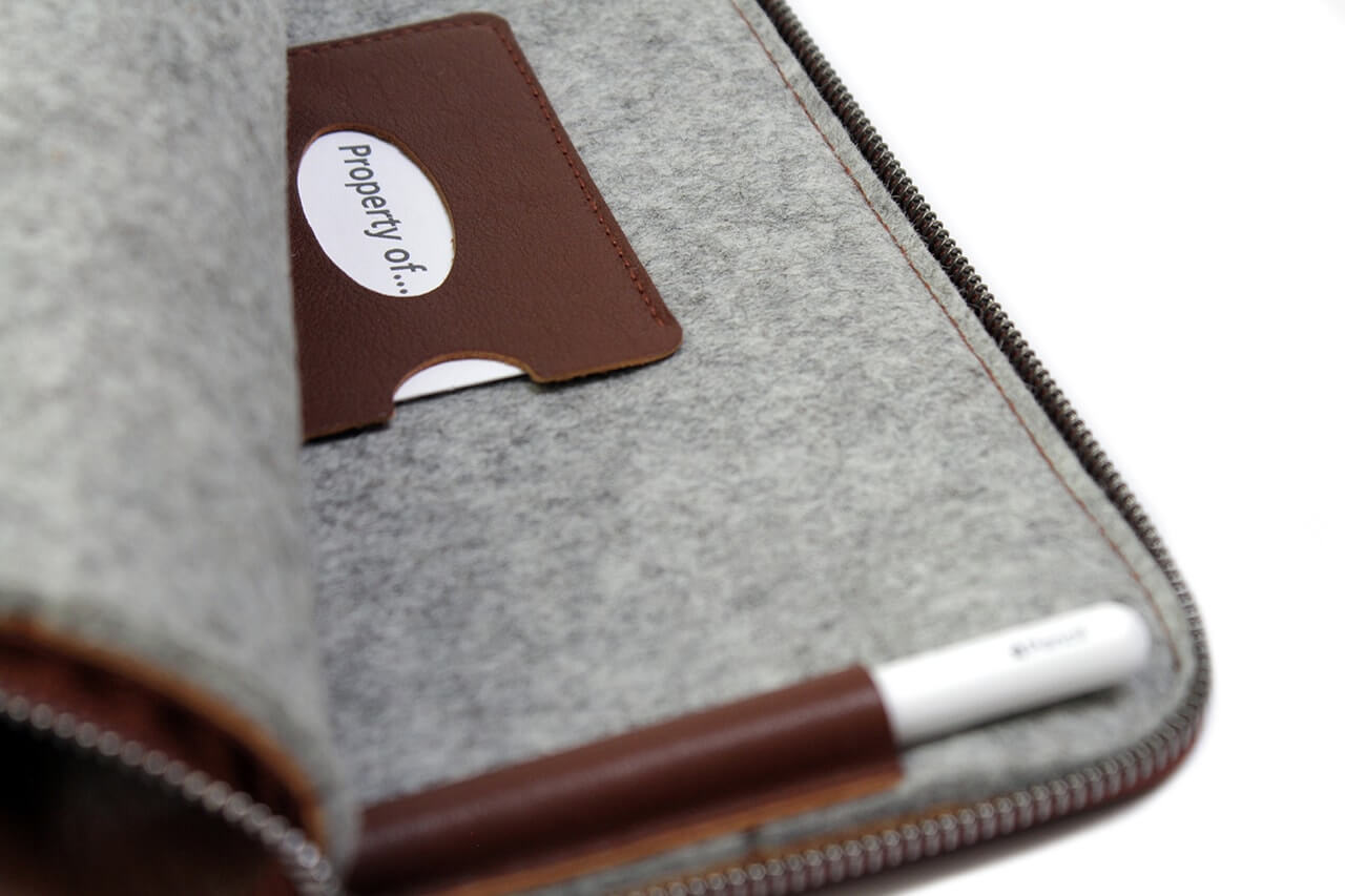 iPad Pro und Air Hülle ANGUS aus Leder Farbe: Hellbraun Größe: iPad Pro/Air 11 / 10.9 + Magic Keyboard Pack & Smooch