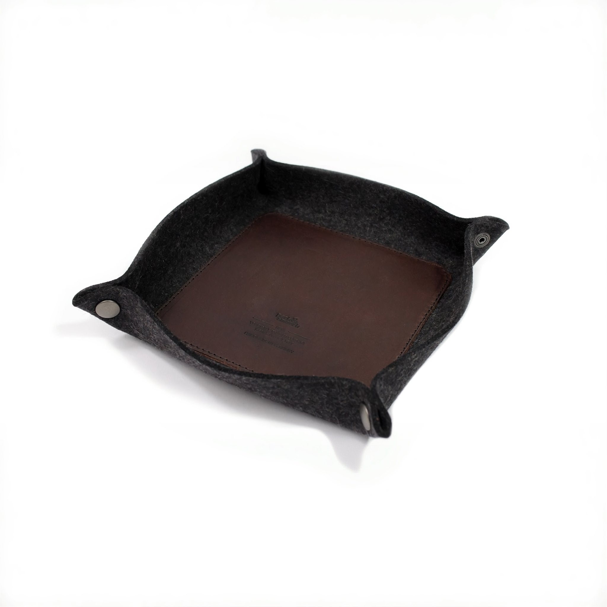 Schlüsselablage CORBY aus Wollfilz und Leder Farbe: Hellgrau-Hellbraun Pack & Smooch