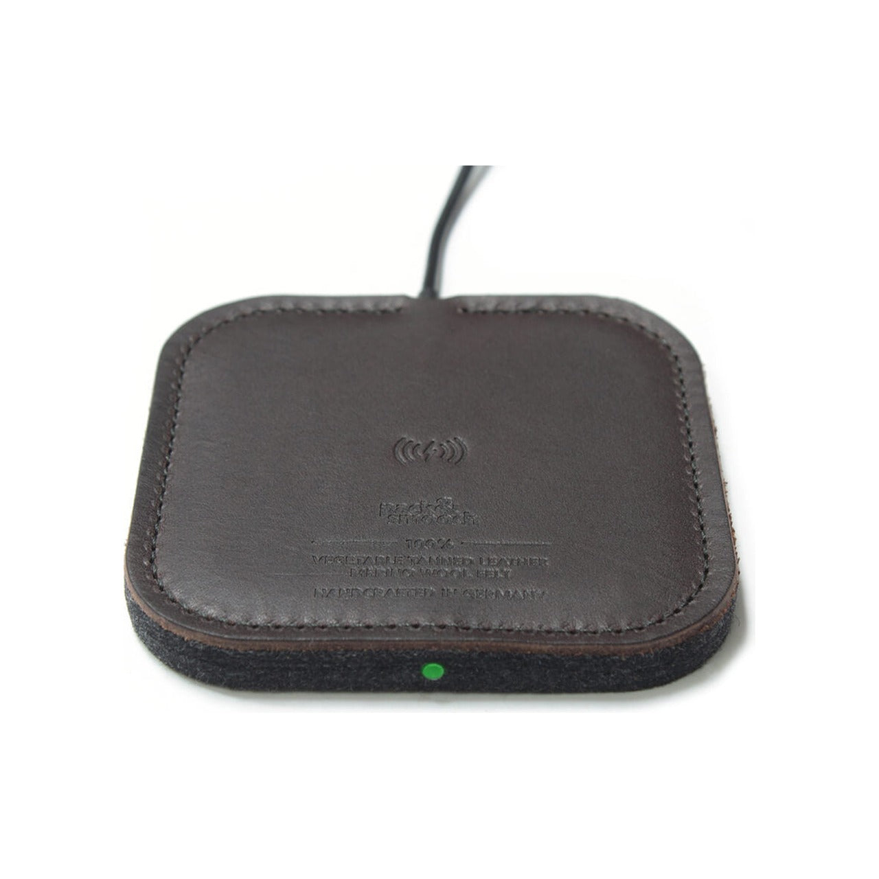 Wireless Charger TAURUS für iPhone Farbe: Dunkelbraun Pack & Smooch
