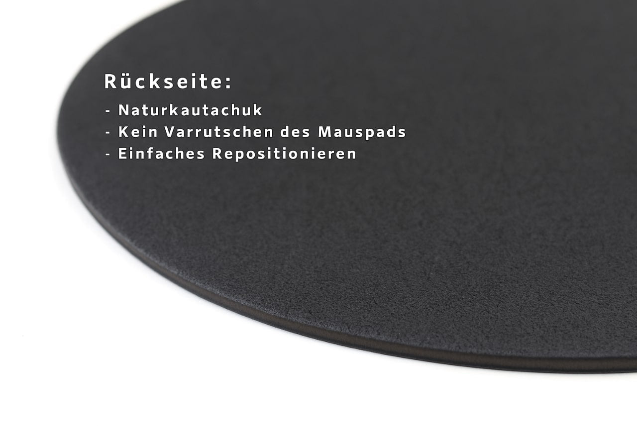 Mouse pad of leather - natural rubber