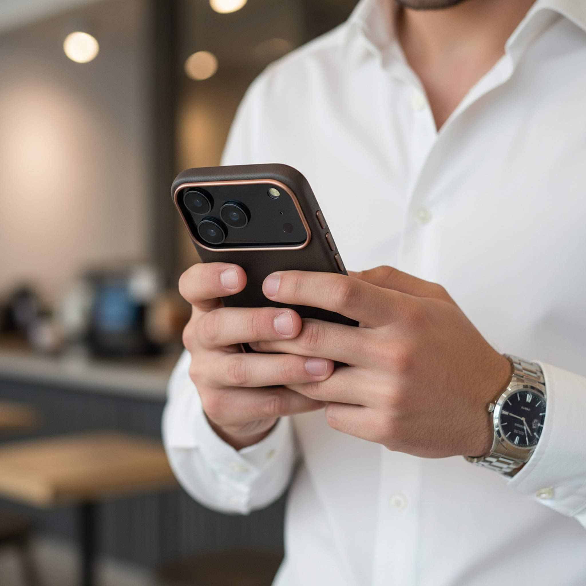 iPhone Lederhülle CHESTER - Leder oder Alcantara case