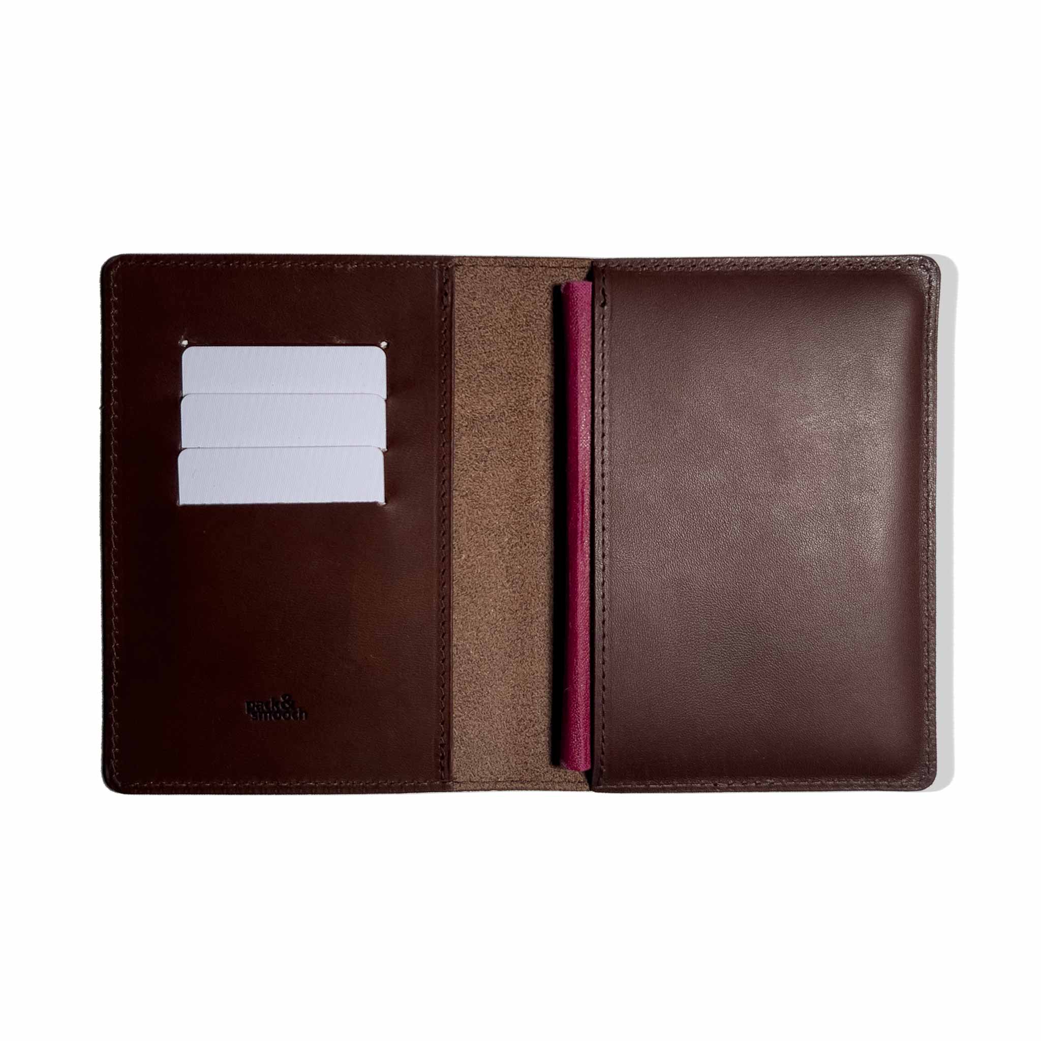 Reisepasshülle aus Leder Farbe: Hellbraun Pack & Smooch