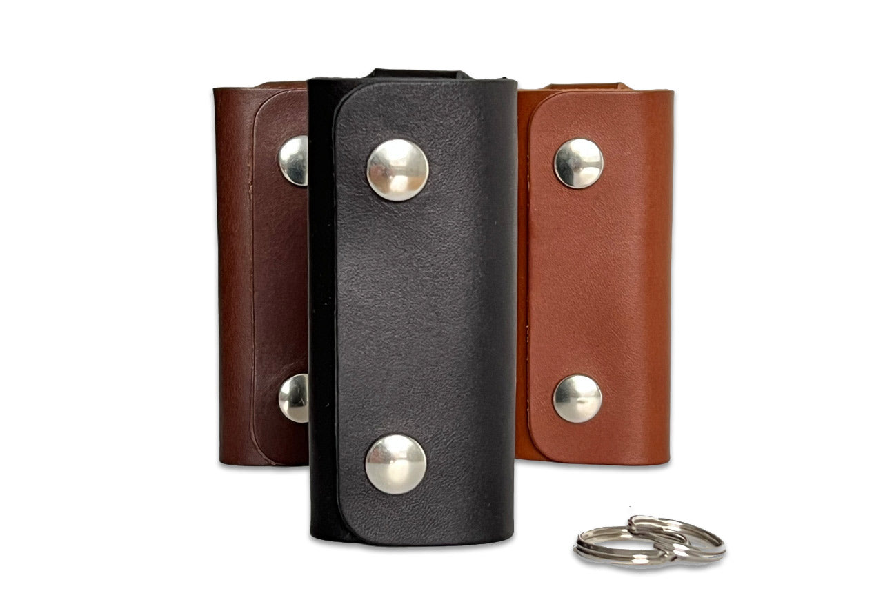Leather key cases FESTMOKER, KINGSLEY and DEVON. Made in Germany