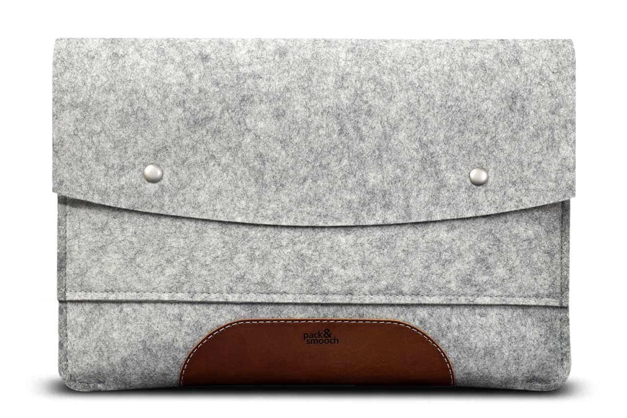 MacBook Pro / MacBook Air Hülle HAMPSHIRE aus Wollfilz und Leder