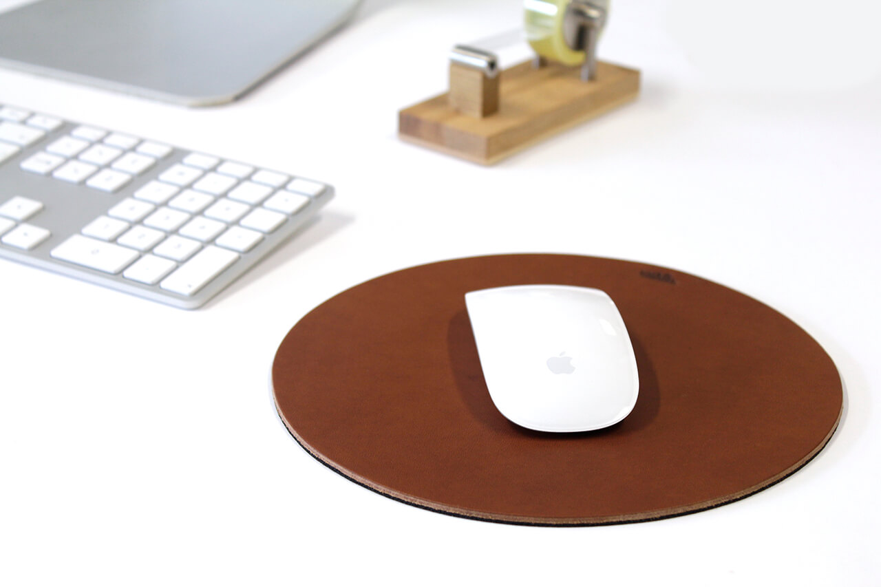 Italian leather mouse pad