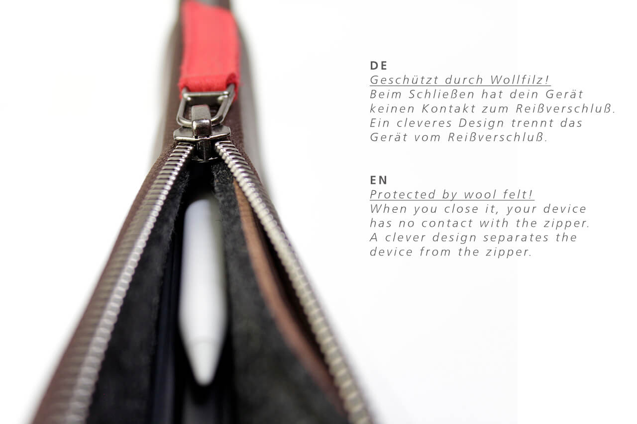 iPad Leather case yyk zipper