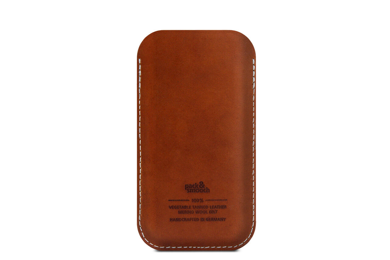 Leather cover Kirkby in light brown
